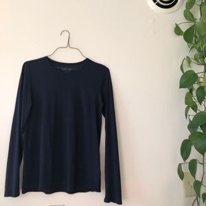 Everlane Pima stretch long-sleeve in Navy